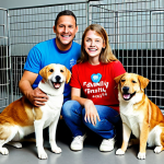 **

"A family volunteering at a local animal shelter, children petting dogs and cats, parents assisting staff, bright and cheerful atmosphere, appropriate attire, fully clothed, safe for work, perfect anatomy, correct proportions, natural pose, professional photography, high quality, family-friendly."

**