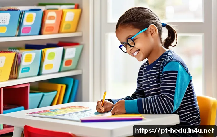 자녀의 목표 설정 습관 만들기 - A warm and inviting study corner for a school-age child (7 to 12 years old) in a cozy home environme...